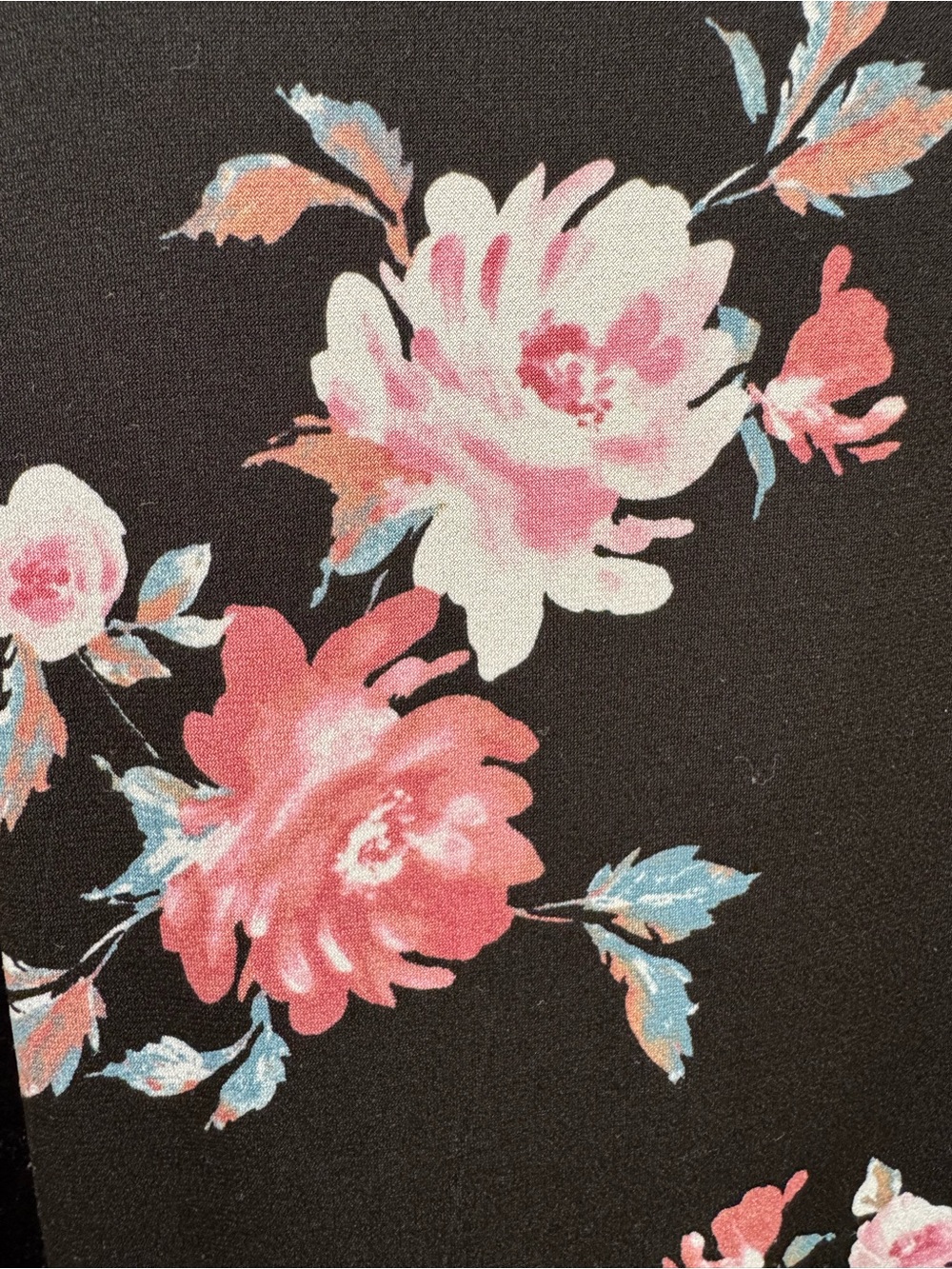torrid Black Top with Pink Floral Print - Picture 8 of 8